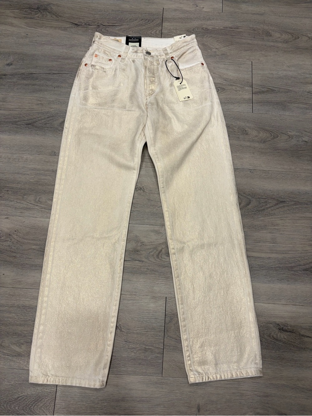 Levi's Women's White Straight-Leg Jeans